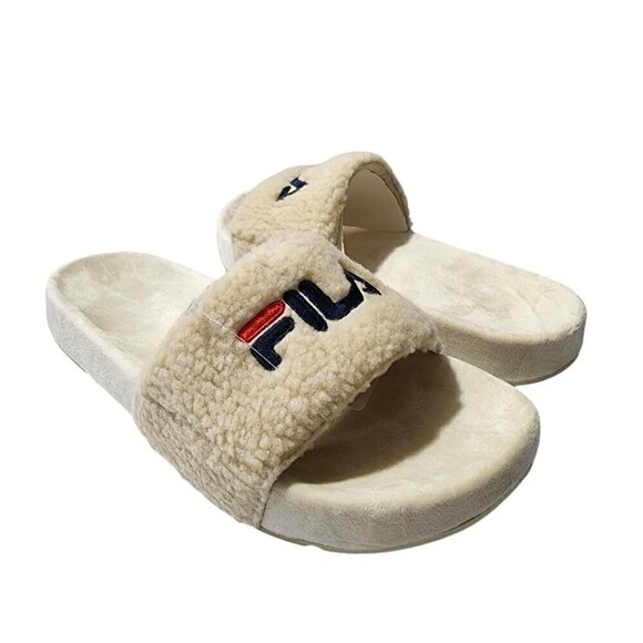 Fila Fuzzy Drifter Womens Slide Sandals Size 9 (Run Big)‎ - Picture 1 of 12